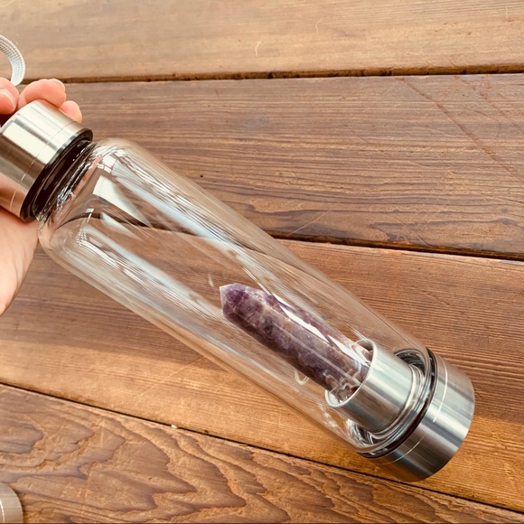 Natural Crystal Point Healing Water Bottle - Picture 5 of 8